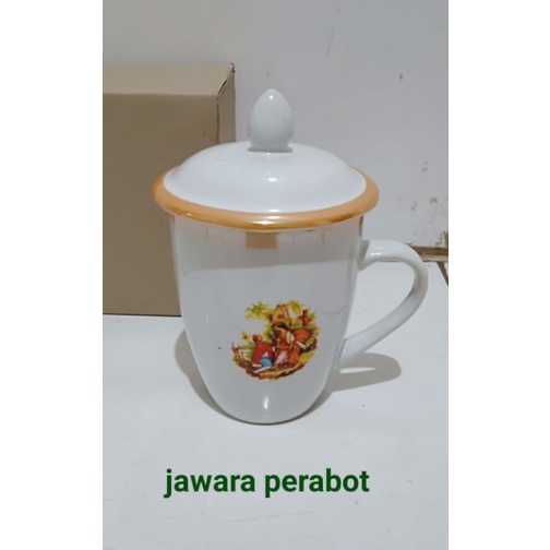 PROMO MURAH COD 2pcs 1set Gelas Mug Papa Mama Printing Murah / Gelas Mug Couple