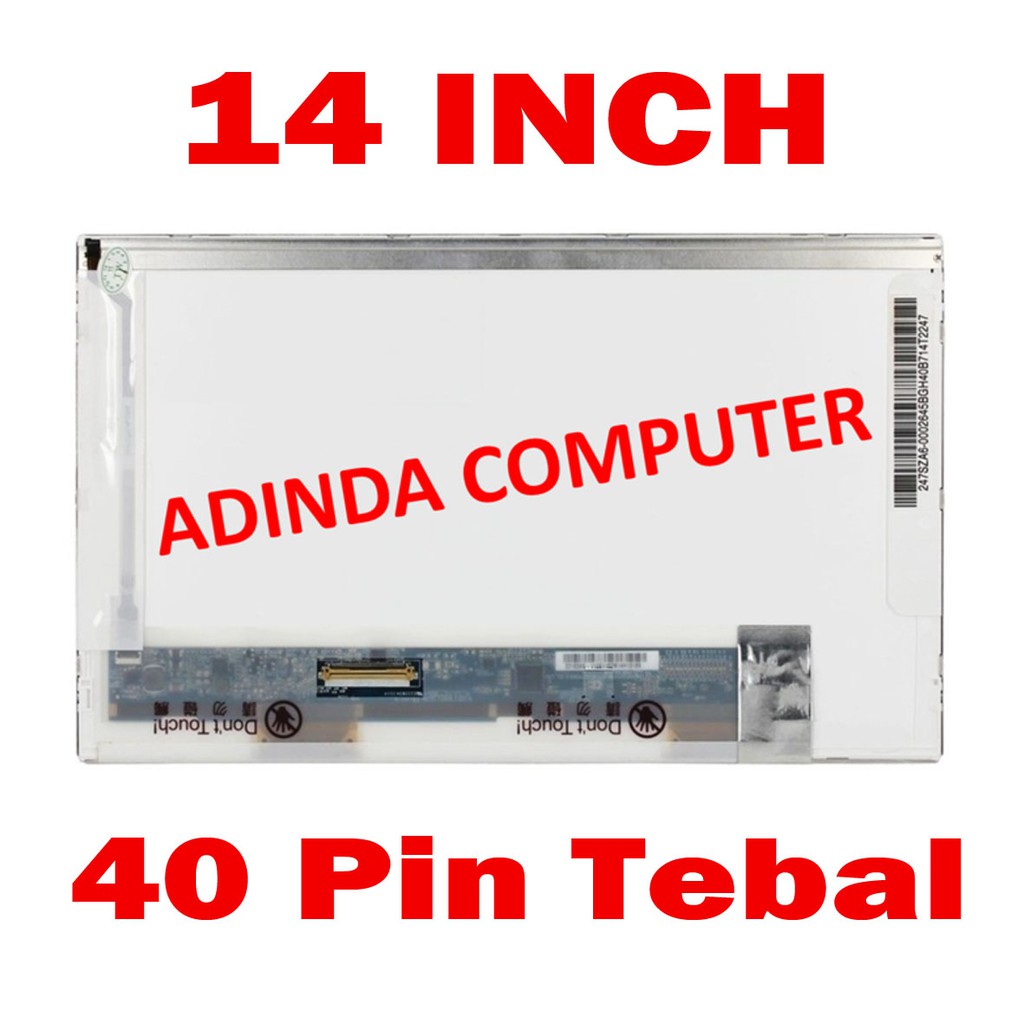 Jual Lcd Led Layar Screen 14 Inch 40 Pin Tebal Shopee Indonesia