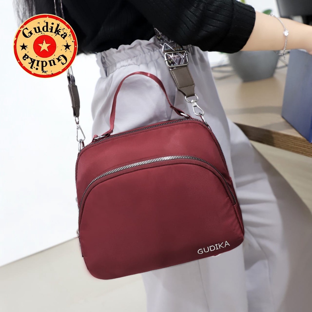 PROMO GUDIKA 2008 - Tas Ransel Wanita Kekinian Import Original Terbaru Bahan Nilon Waterproof Anti Air Premium Korea bisa muat banyak barang banyak slot kocek terlaris - tas wanita - tas cewek - tas kerja - tas laptop - rangsel - gudika bag - tas gudika