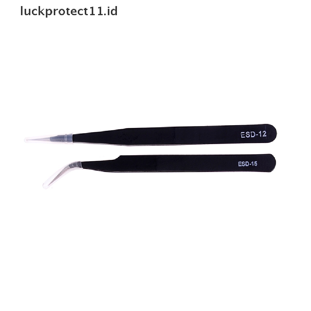 //HG&amp;ID// 2pcs Anti-static Elbow and Straight Stainless Steel Tweezers Cake Mold .