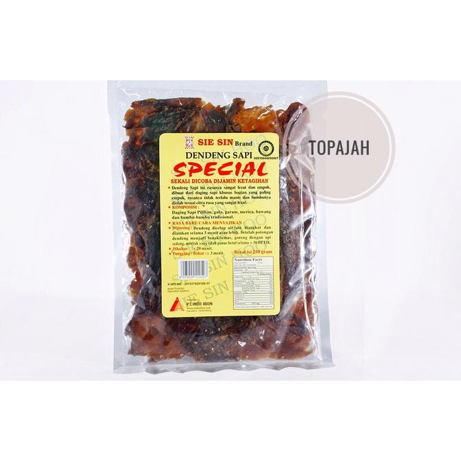 

Dendeng sapi mentah spesial “SIE SIN” 250gr HALAL.