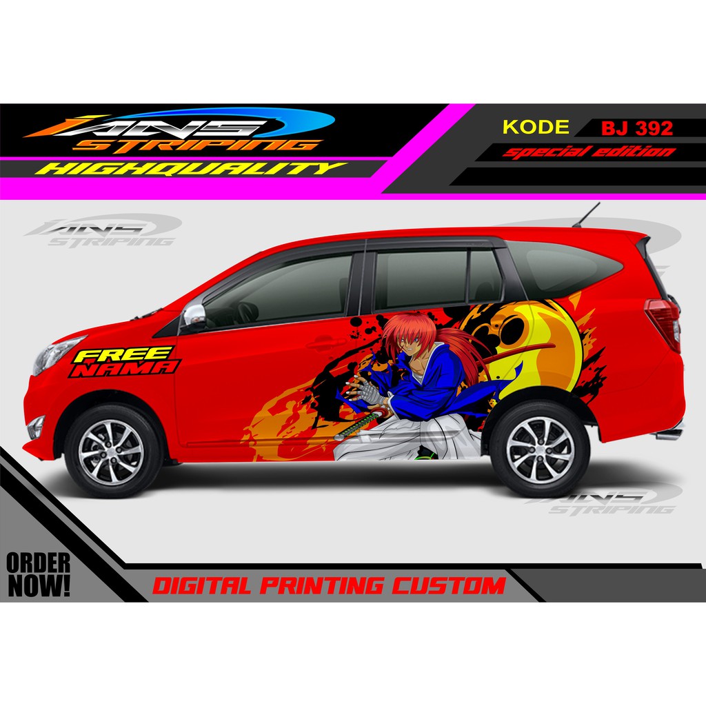 DECAL STICKER MOBIL SIGRA, AVANZA , DATSUN / STIKER MOBIL / STIKER VARIASI MOBIL TERBARU