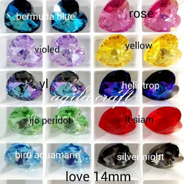 SALE CRYSTAL SWAROVSKI ORIGINAL AUSTRIA LOVE 14MM