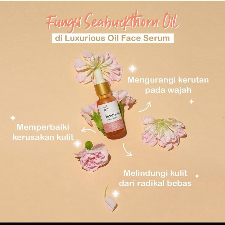 Luxurious oil serum  BPOM : NA18200105048 * Soothing * Hydrating * Brightening * Antioxidant * Anti-Microbial * Anti-Aging * Skin Conditioning * Skin Smoothness * Reduce Acne Scar / Dark Spot  Acne Treatment Facial Oil Serum  BPOM : NA18200105049 *