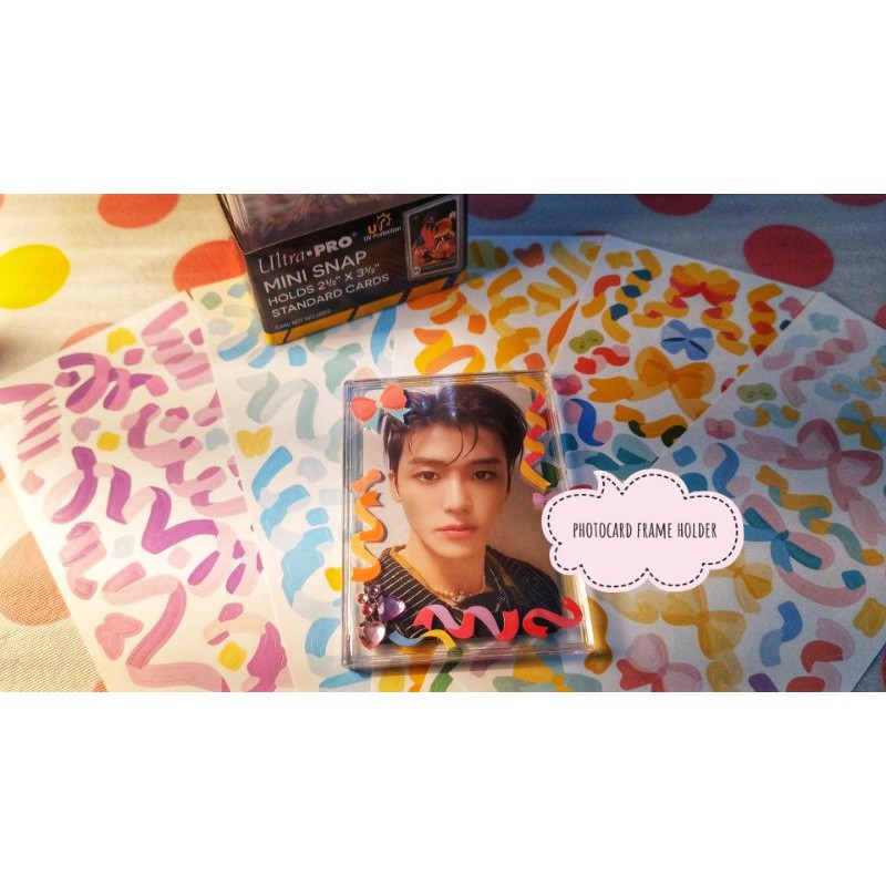 PHOTOCARD PC FRAME HOLDER ULTRA PRO MINI SNAP + DECO STICKER READY STOCK