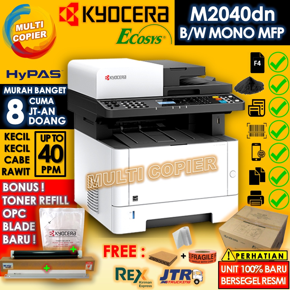 Mesin Fotocopy Kyocera Ecosys M2040Dn Printer Terlaris Dan Termurah - Duplex Copy Print Scan Wifi