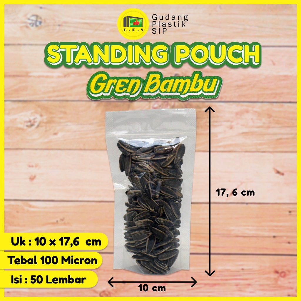 PLASTIK STANDING POUCH 10X17 CM / PLASTIK KLIP BERDIRI ISI 50