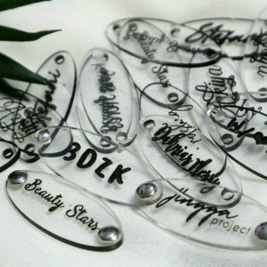 

Custom Tag Label Acrylic + Laser Cut