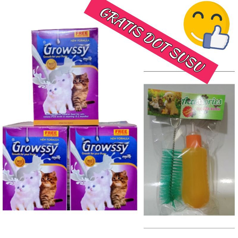 GRATIS Dot Susu Beli 1Box Susu Kucing Growssy isi 11pcs murah