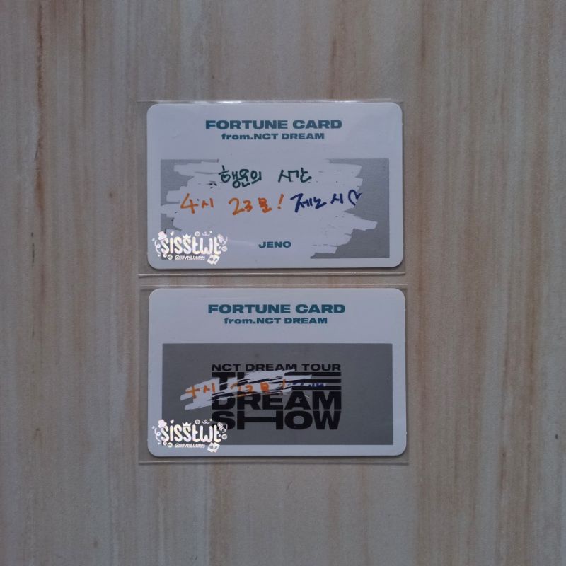 Scratch Card Message Card Fortune Card Jeno The Dream Show, Sehun Exploration