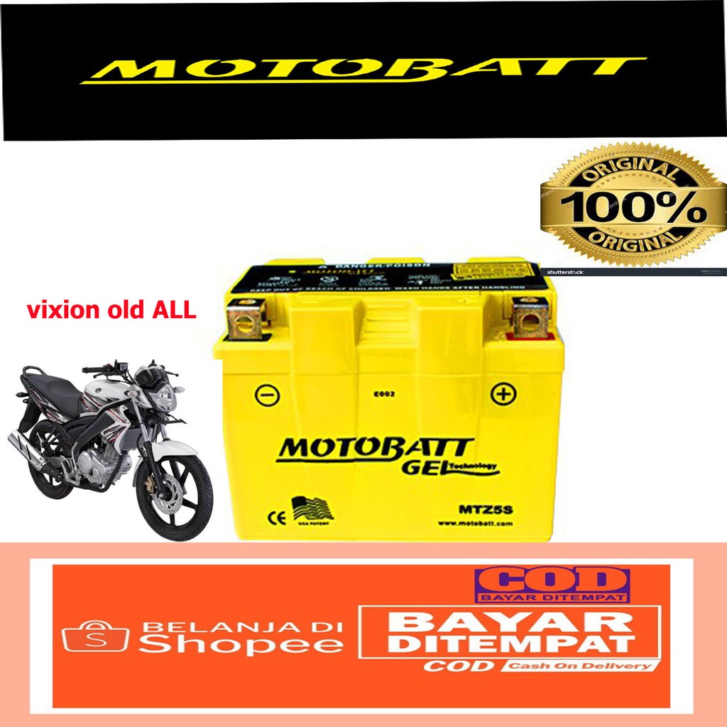 Aki motor VIXION OLD NEW/LAMA MOTOBATT MTZ5S ORIGINAL BERKUALITAS GS YUASA