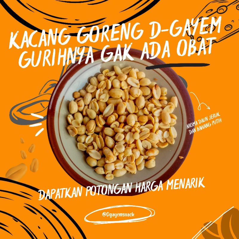 

kacang bawang goreng kupas Premium Grade A | kacang bawang goreng gurih dan renyah daun jeruk | Kacang Goreng Dgayem 100 gram