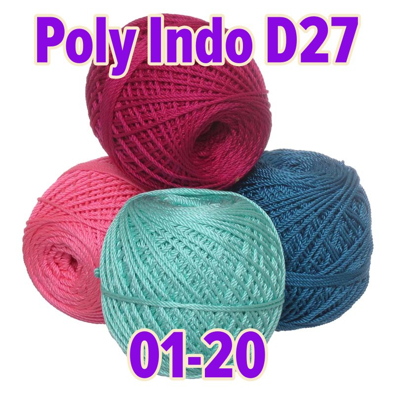 Benang Rajut Poly Indo D27 Kilap A