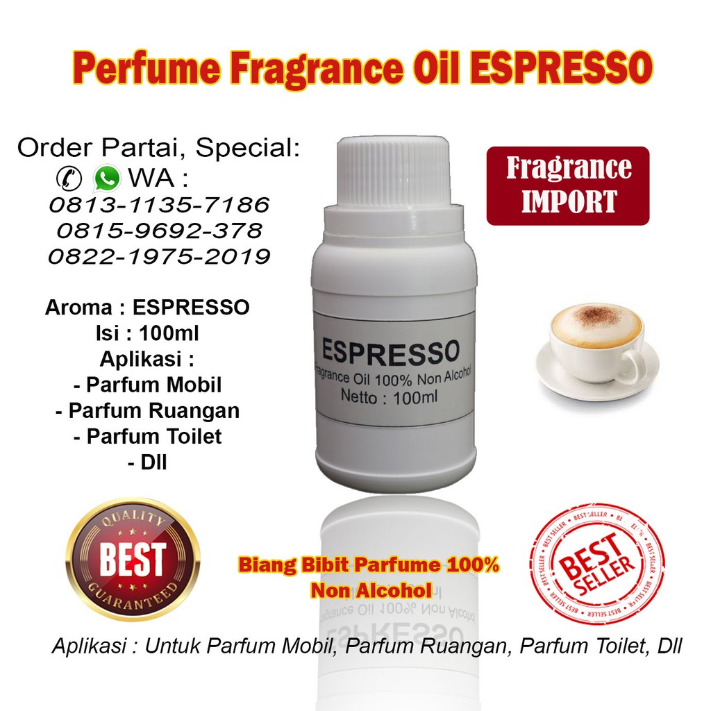 Bibit Biang Parfum Aroma ESPRESSO 100ml / Parfum ESPRESO / ESPRESSO