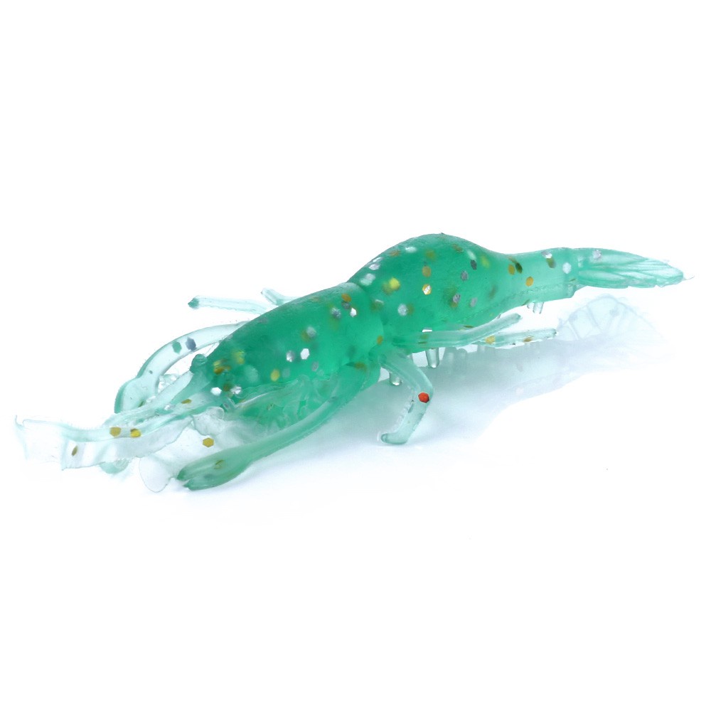 HENGJIA 10PCS/Lot Soft Shrimp Fishing Lure 8CM/3.6G Artificial Bait Topwater Worm Bait Tackle