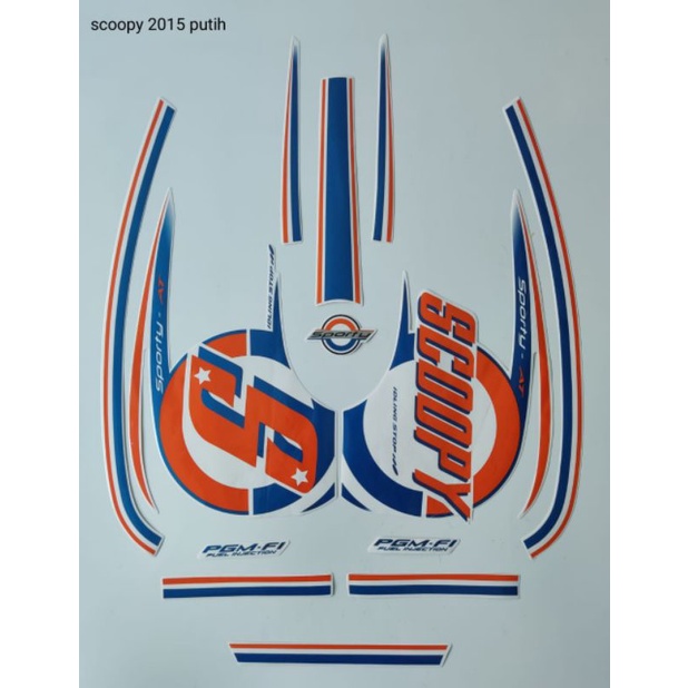 Striping scopy tahun 2015 warna putih