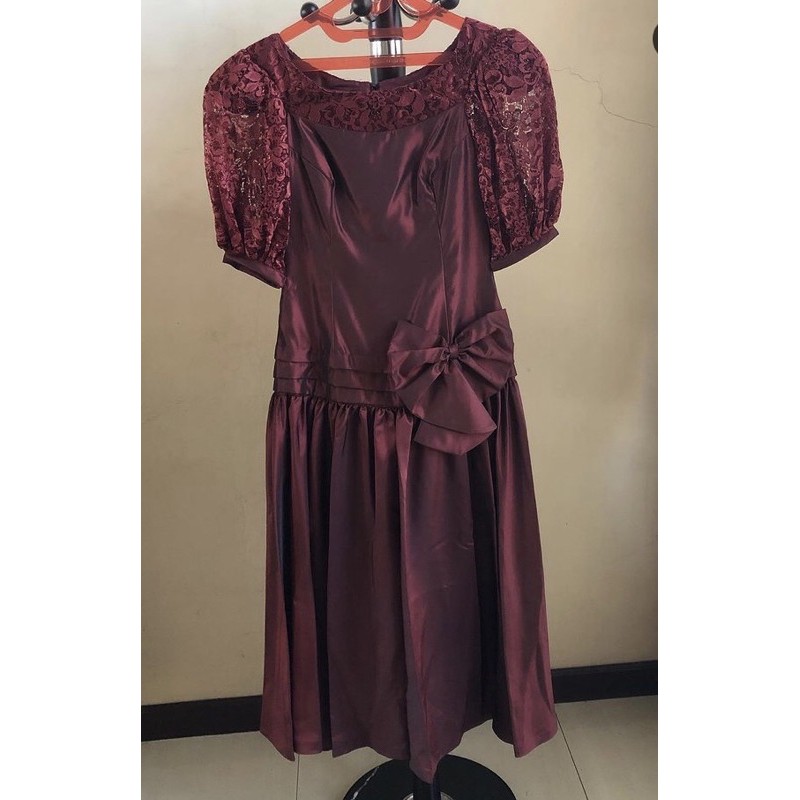 Maroon party dress Preloved