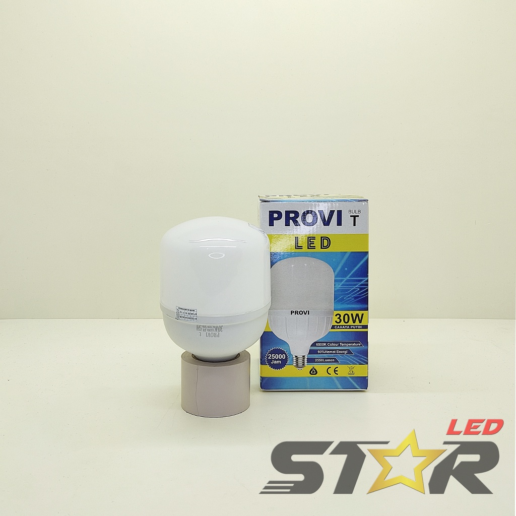 PROVI LED Bulb T 30W, 40W Lampu Bohlam Tabung Murah Hemat Energi Irit Listrik 30 40 WATT Star