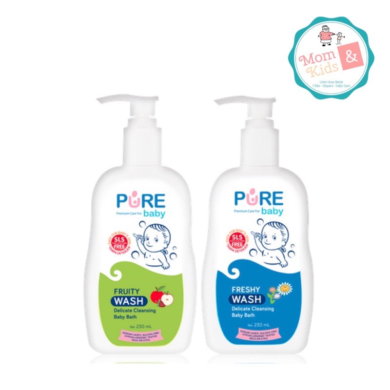 Pure Baby Wash 2 in 1 230 ml ( shampoo + sabun bayi )