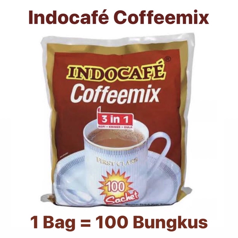 

〖Indocafe Coffee Mix | 1 Bag / Pack / Bungkus - 100 Bugkus (Pcs) | Kopi Indocafe Mix | Coffee Mix Indocafe 〗