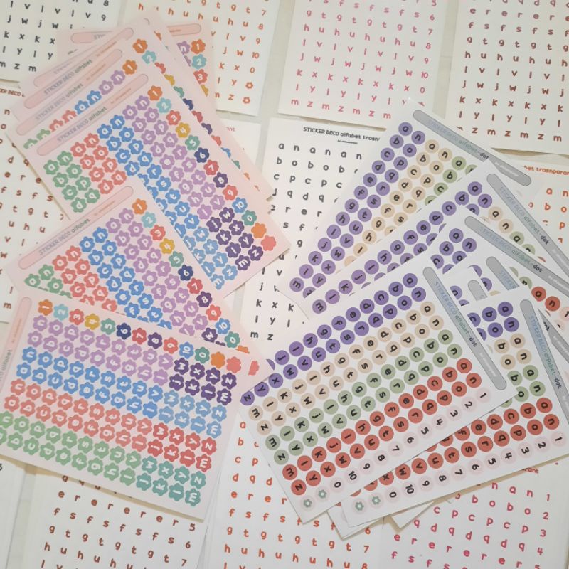 

[READYSTOCK] STICKER DECO ALFABET COLORFUL