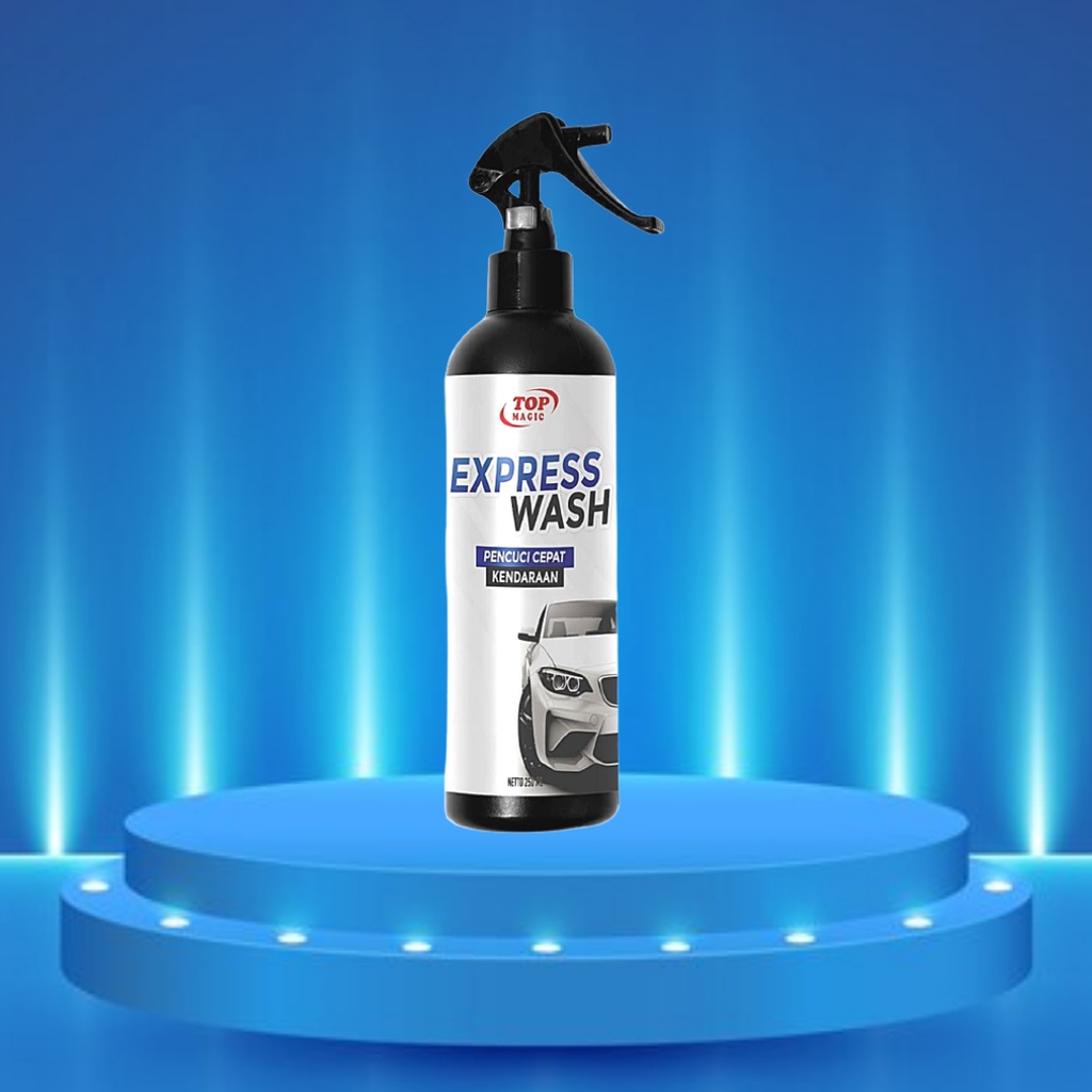 Sabun Cuci Waterless Shampoo Motor Mobil Tanpa Sentuh Tanpa Bilas Waterless Wash Top Express Wash Cuci Mobil Motor Tanpa Air 250ml Bonus Lap Microfiber