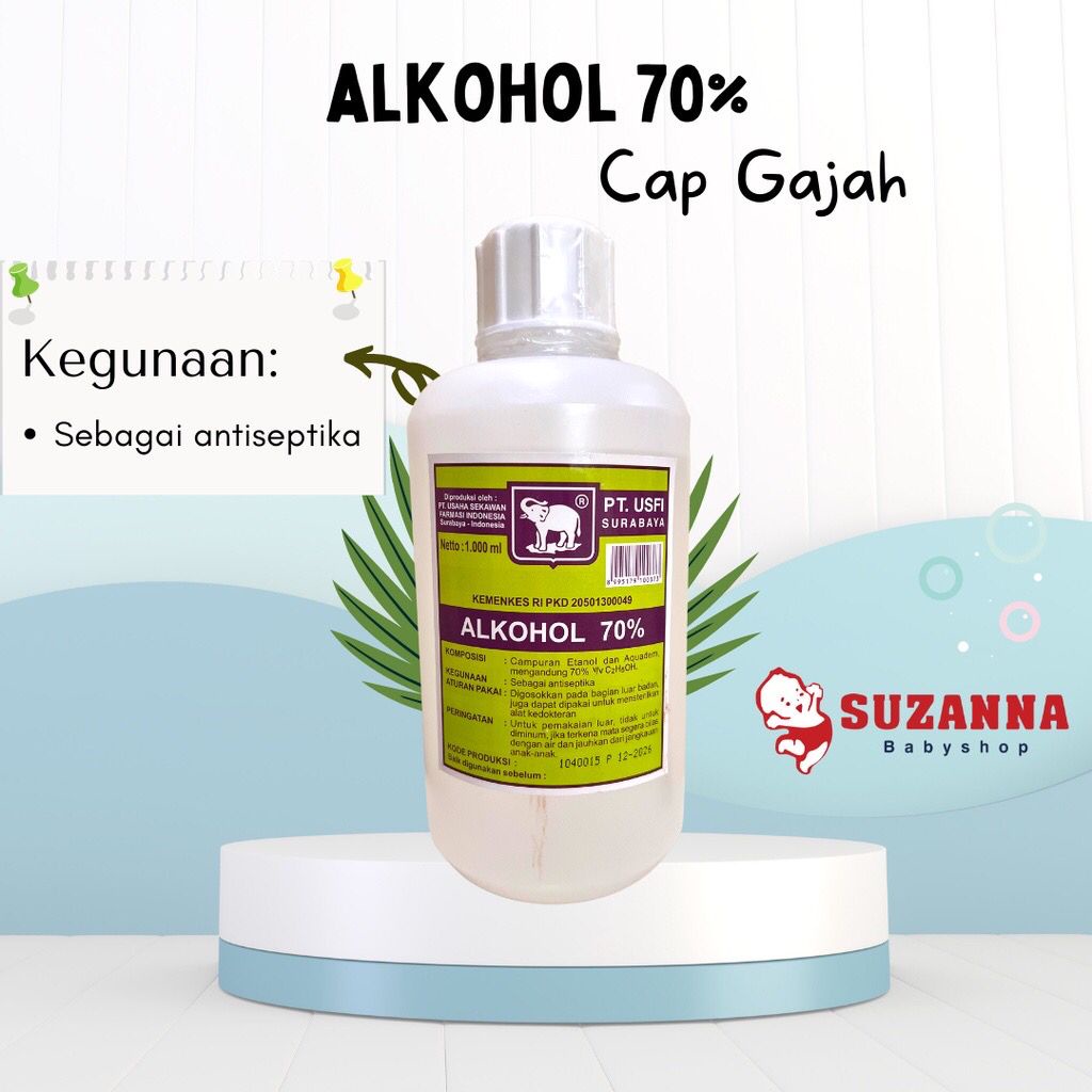 USFI Alkohol 70% Cap Gajah 1000ml