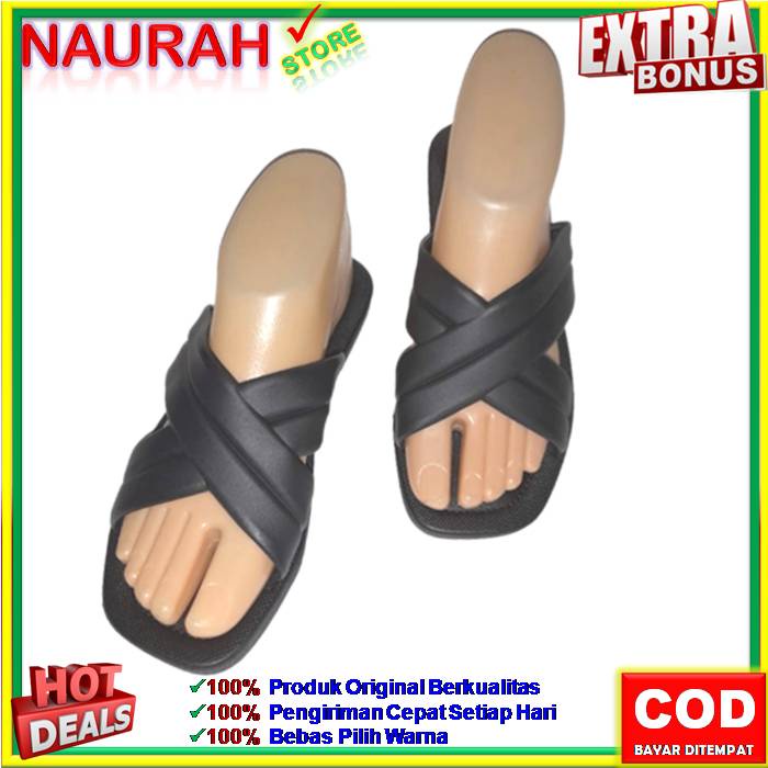 SANDAL SLOP LALUNA 1246 16L SENDAL SLOP WANITA MOTIF TALI GARIS SILANG 100% ORIGINAL KUALITAS IMPORT NYAMAN ANTI SLIP JELLY RUBBER