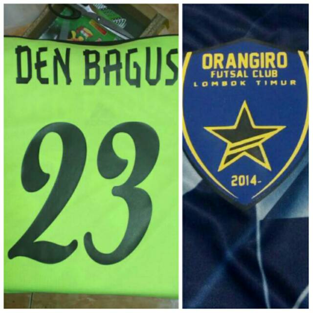 

Sablon polyfex untuk nama , nomor punggung dan Logo