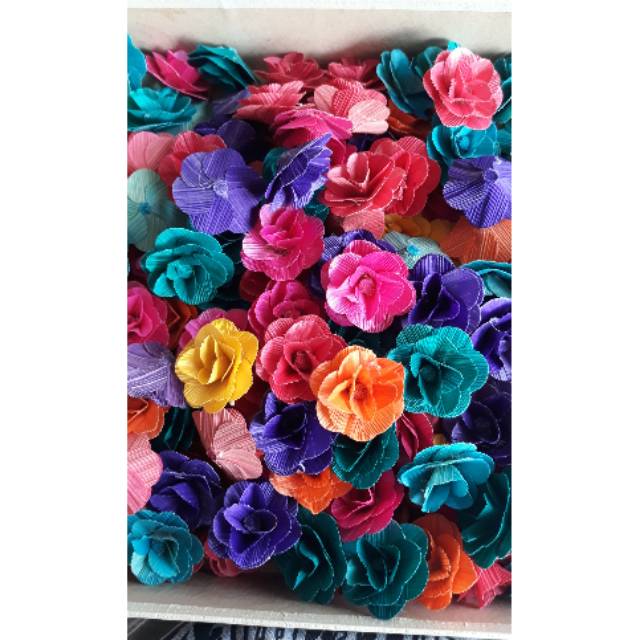 

Bunga klobot jagung mawar 6cm