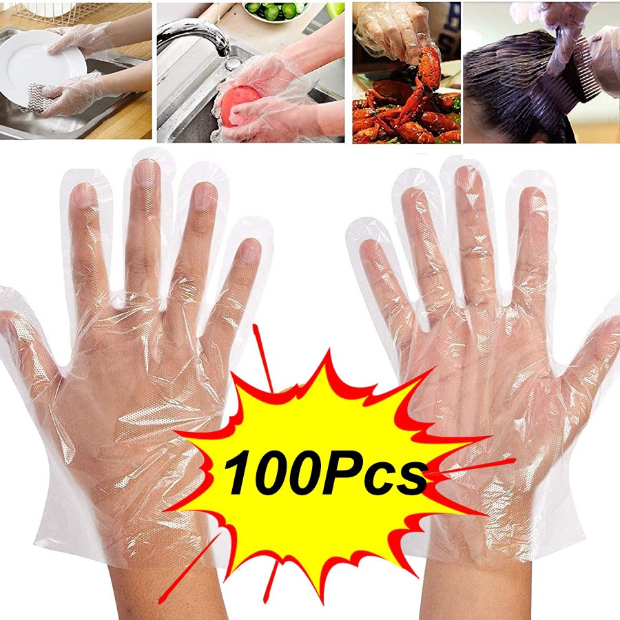 Disposable Plastic Glove / Sarung Tangan Plastik Disposable Isi 100pcs