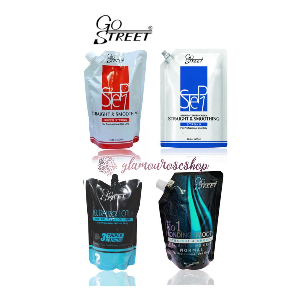 Go Street Straightening Cream Step 1 800ml / Go Street Neutralizer Step2 800ml / Go Street Step 1/ Go street Step 2