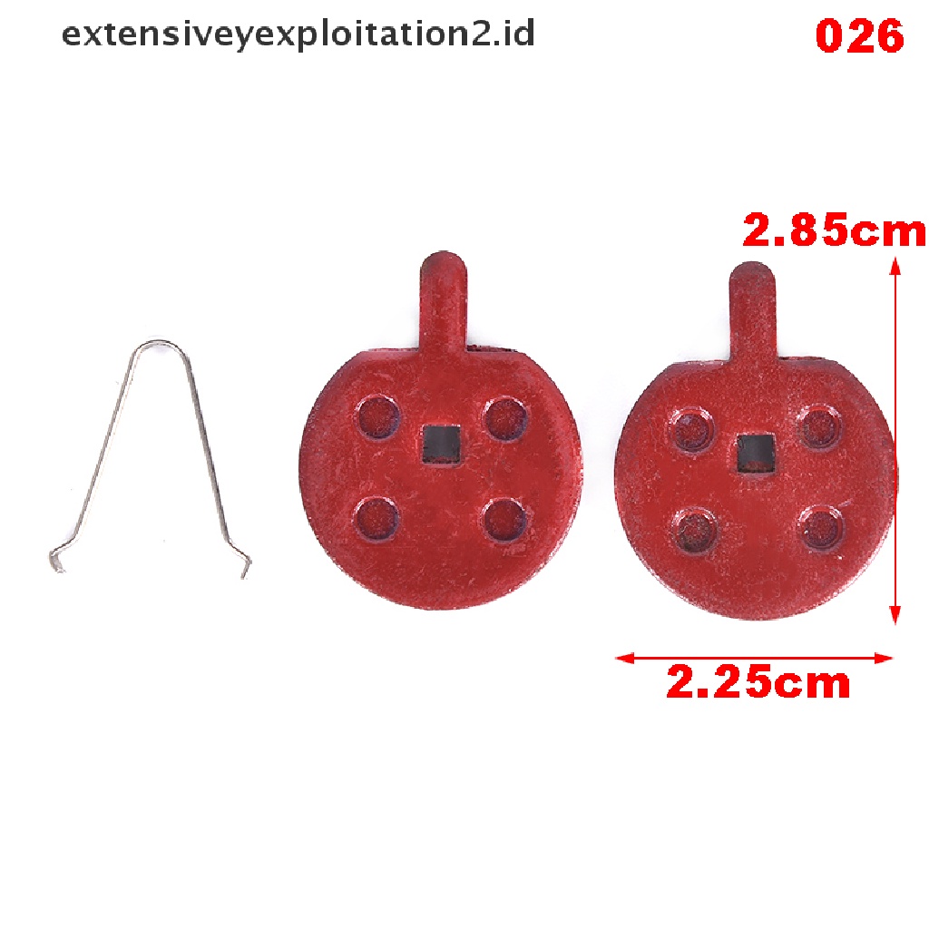 1pasang Bantalan Rem Cakram Sepeda Gunung Logam Serat Tembaga Sepeda
