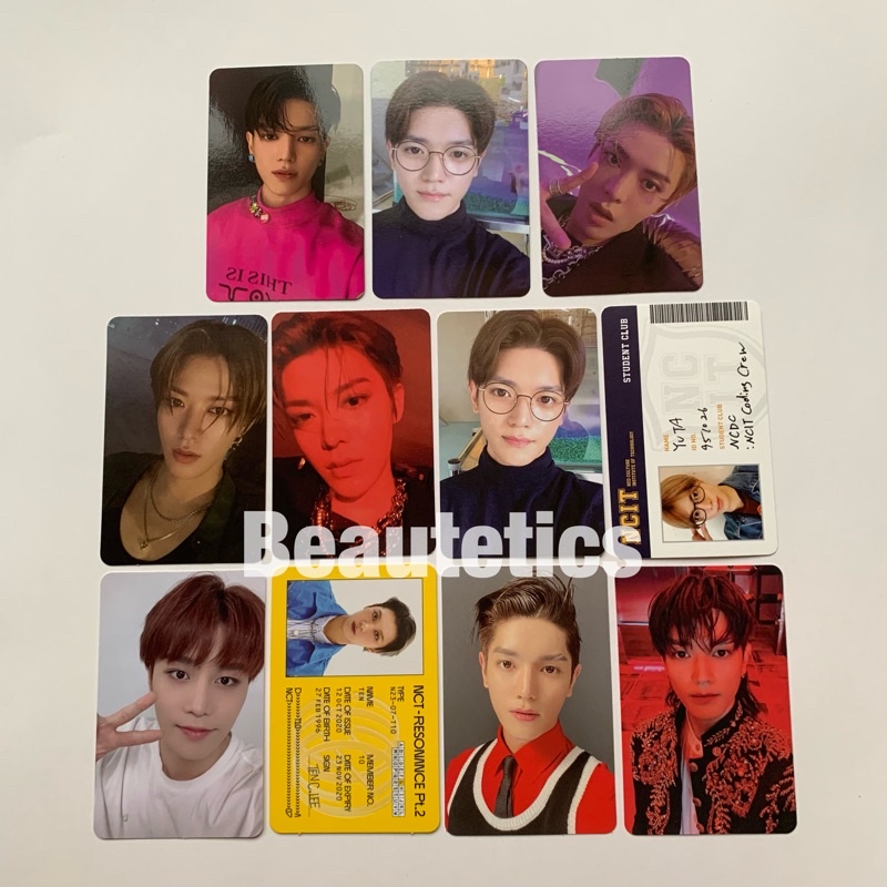 NCT Sticker Resonance Departure Favorite Official Photocard PC Taeyong Yuta Taeil Ten ID Card Sticky