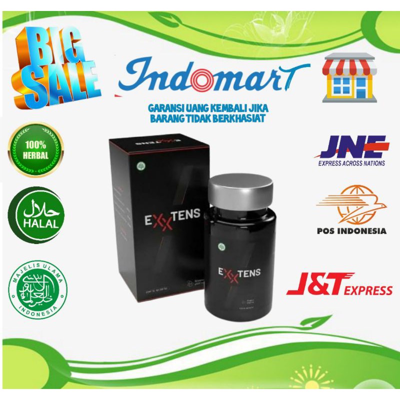 EXXTENS ASLI 100% ORIGINAL OBAT HERBAL SUPLEMEN STAMINA PRIA (ISI 30 KAPSUL)