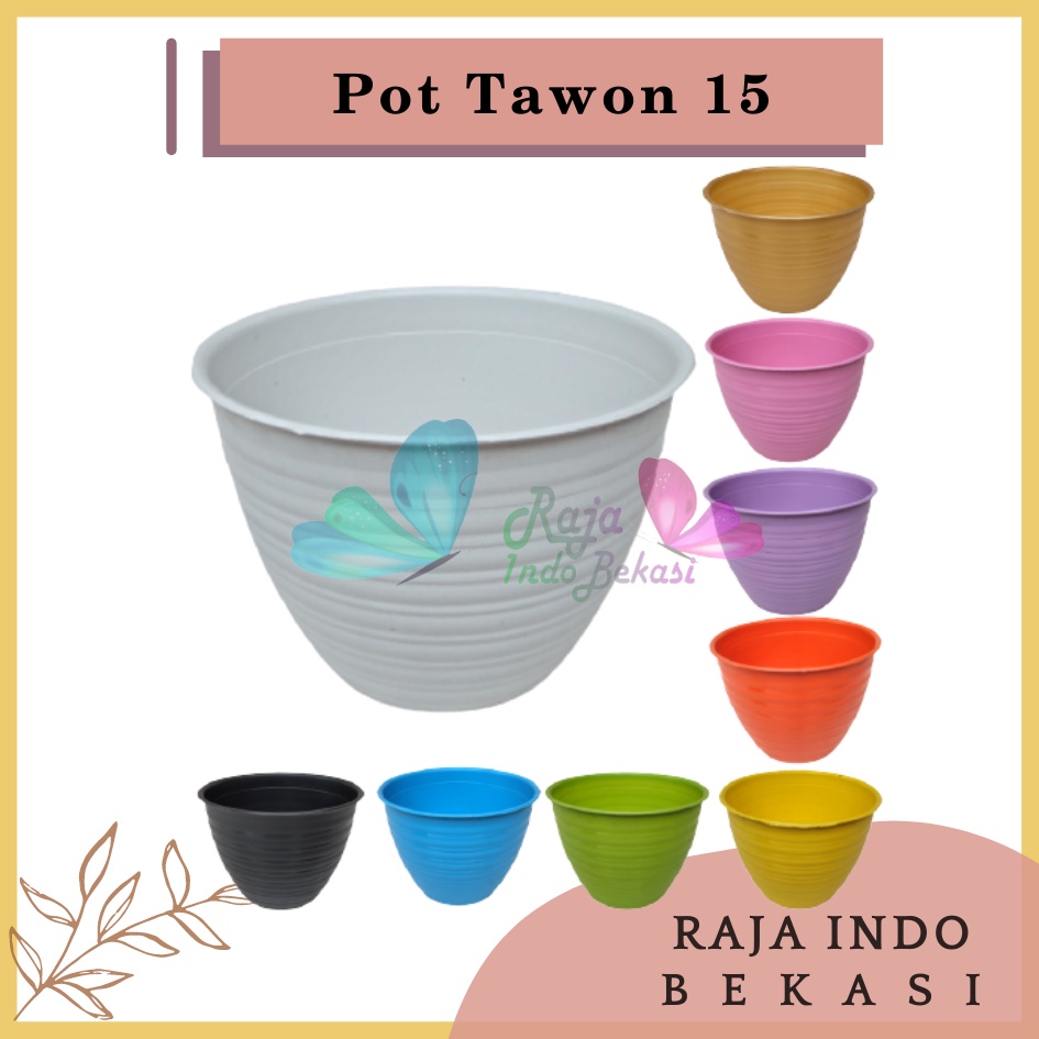 Pot Tawon MDN 15 Cm Putih Gold Emas Pink Hijau Ungu Orange Kuning Biru Pot Tawon 15 18 21