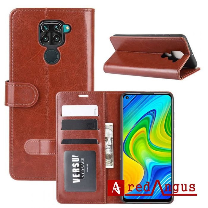 FLIP DOMPET LEATHER FLIP CASE FOR REDMI NOTE 9