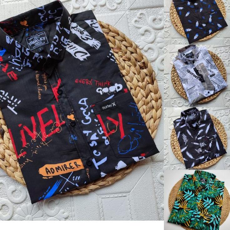 Gq31au22ᴳ ‣ KEMEJA DEWASA LENGAN PENDEK/HEM PRIA CASUAL MOTIF/KEMEJA SANTAI/KEMEJA AMAZONE