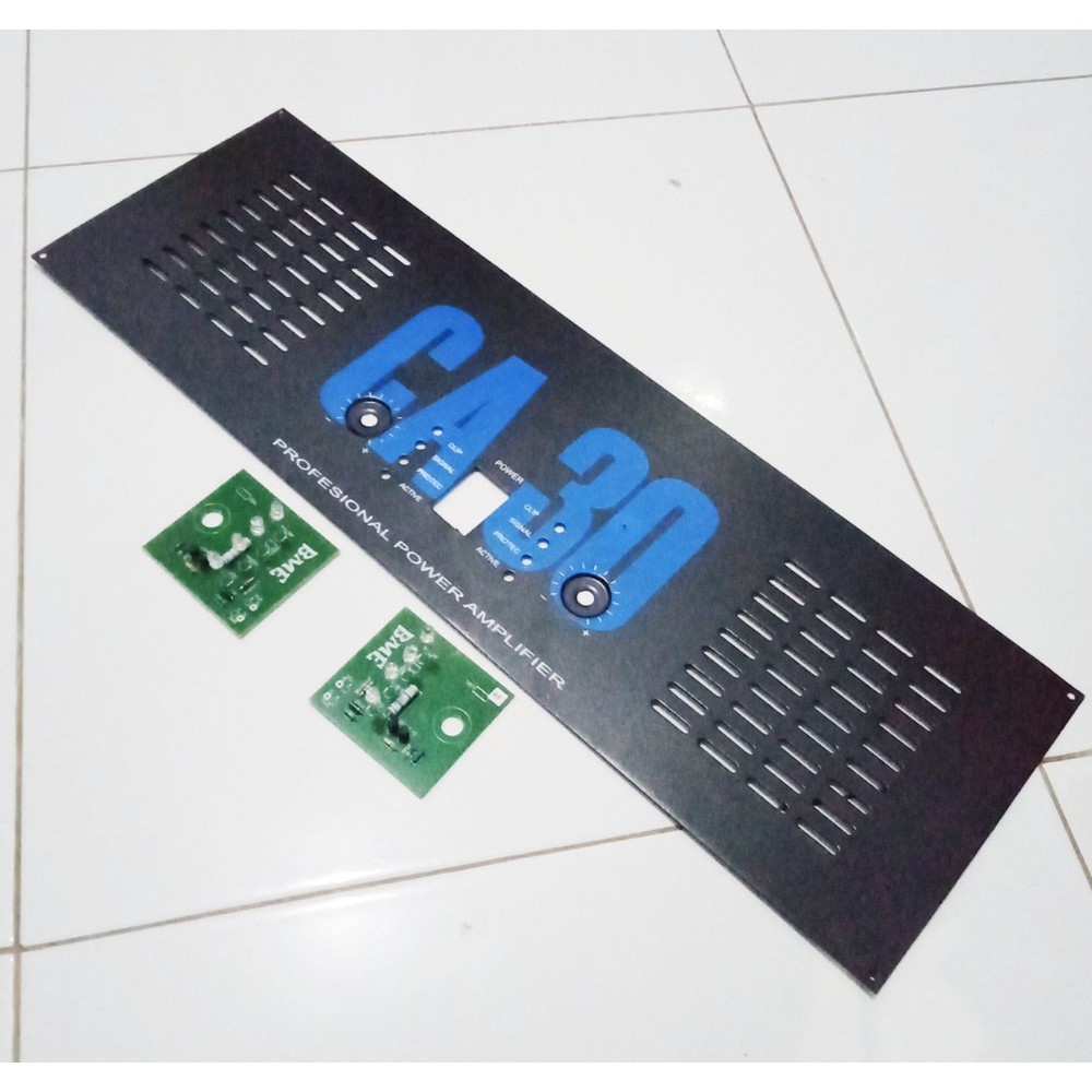 Plat Panel Depan Belakang CA30 Power Amplifier Stereo Plus Kit Led Indicator