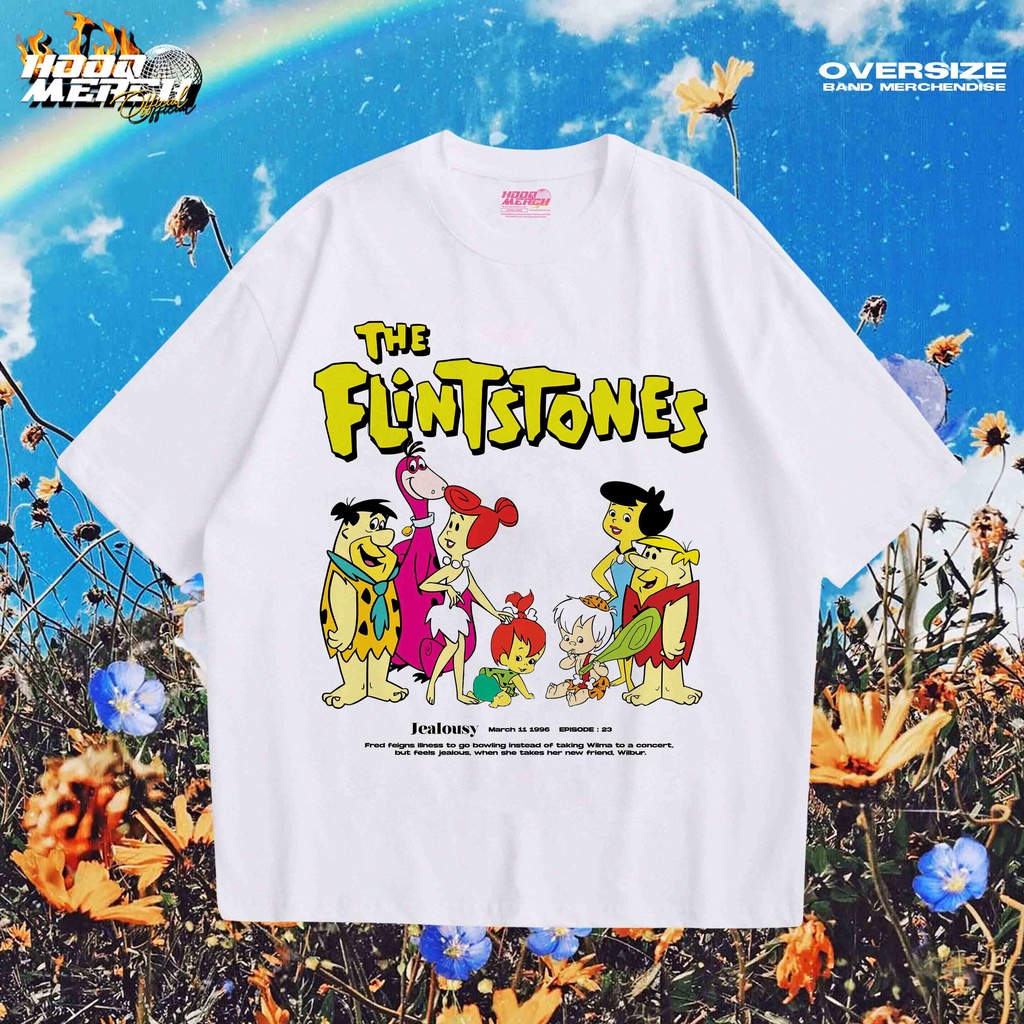 KAOS FILM KARTUN VINTAGE OVERSIZE THE FLINTSTONES - JEALOUSY 53 / PRIA & WANITA / UNISEX / BAJU OVER