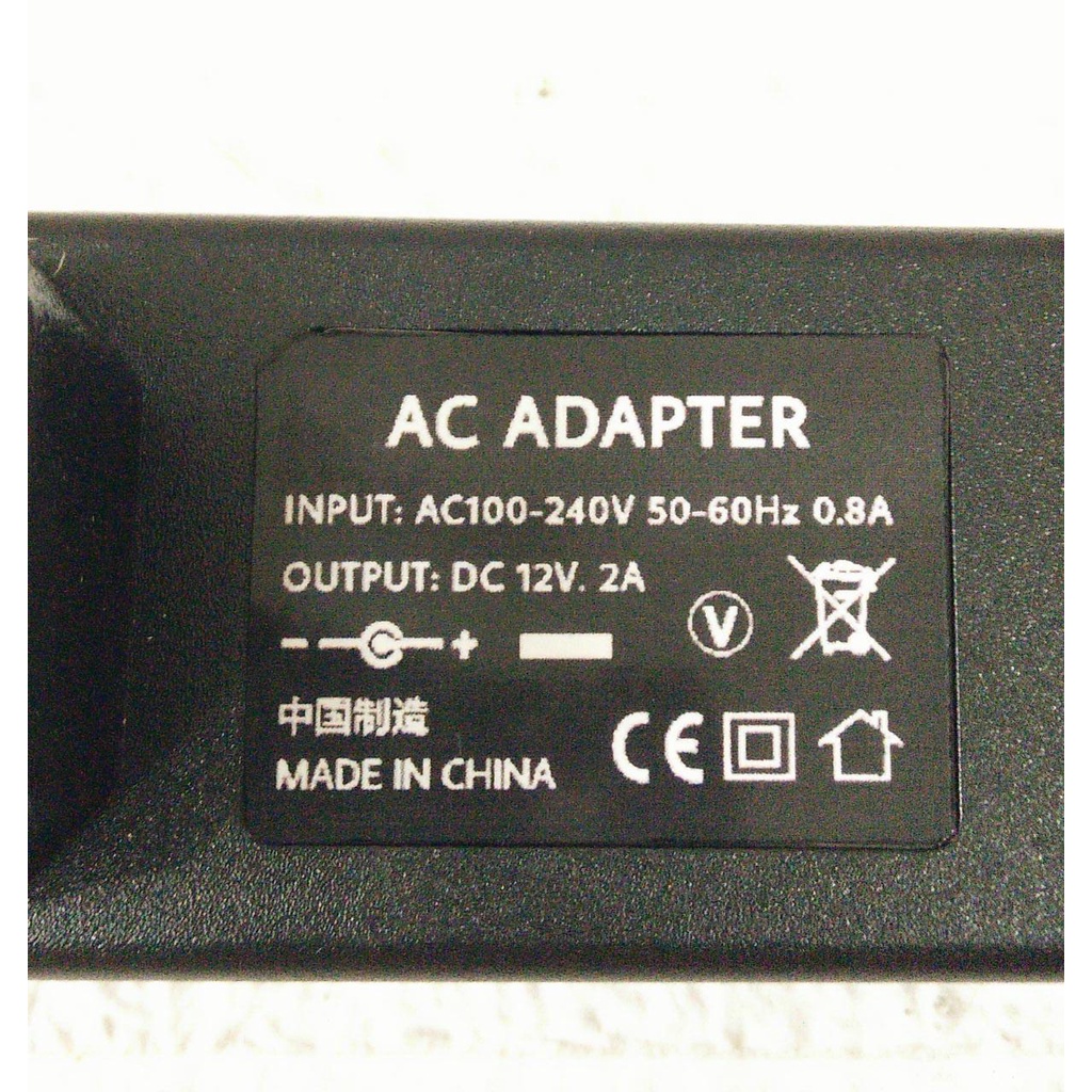 AC ADAPTER 12V.2A Jek DC 5.5mm X 2.1mm - 2.5mm