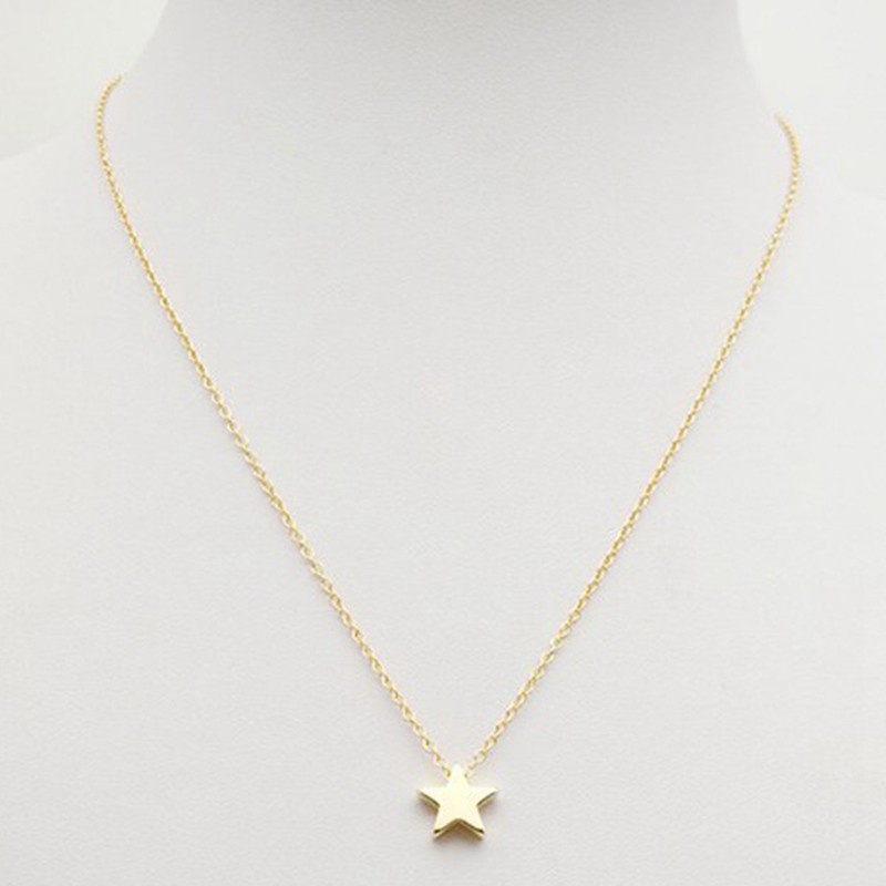 Simple  Five-pointed Star Pendant Necklace Women's  Metal Necklace Alloy Jewelry Accessories Party Gift