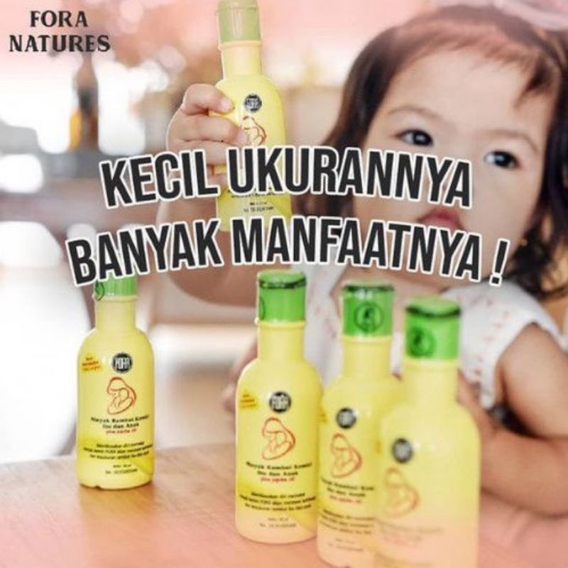 Minyak Kemiri Murni + Jojoba Oil Penumbuh Rambut dan Alis FORA BPOM 65ml