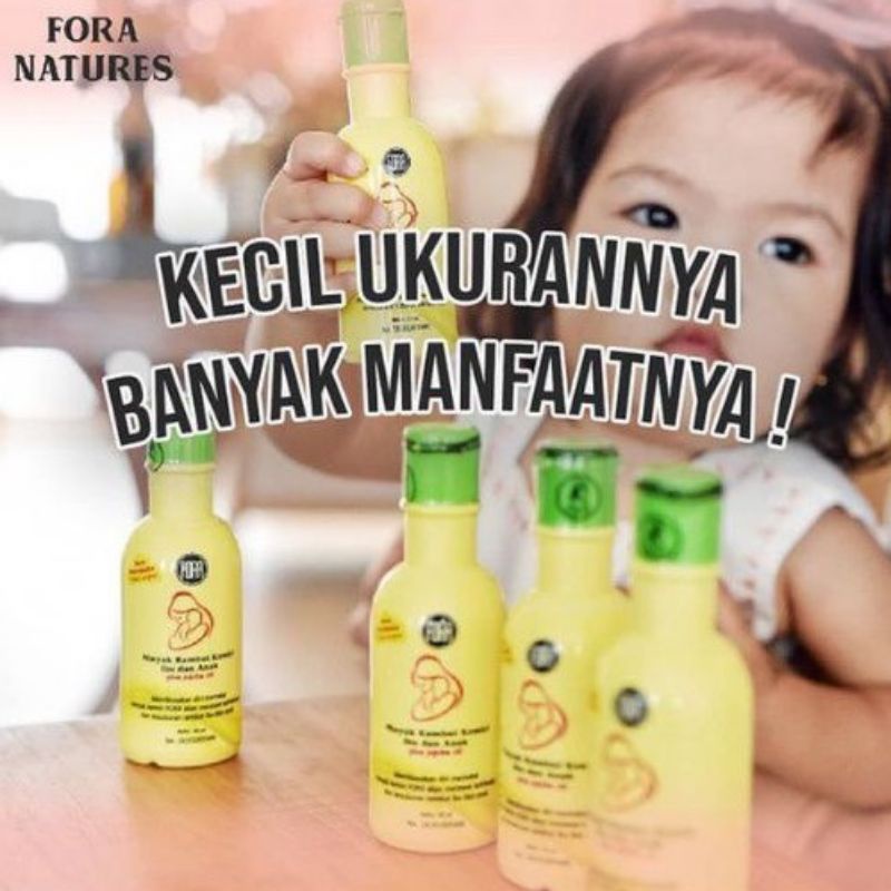 Minyak Kemiri Murni + Jojoba Oil Penumbuh Rambut dan Alis FORA BPOM 65ml