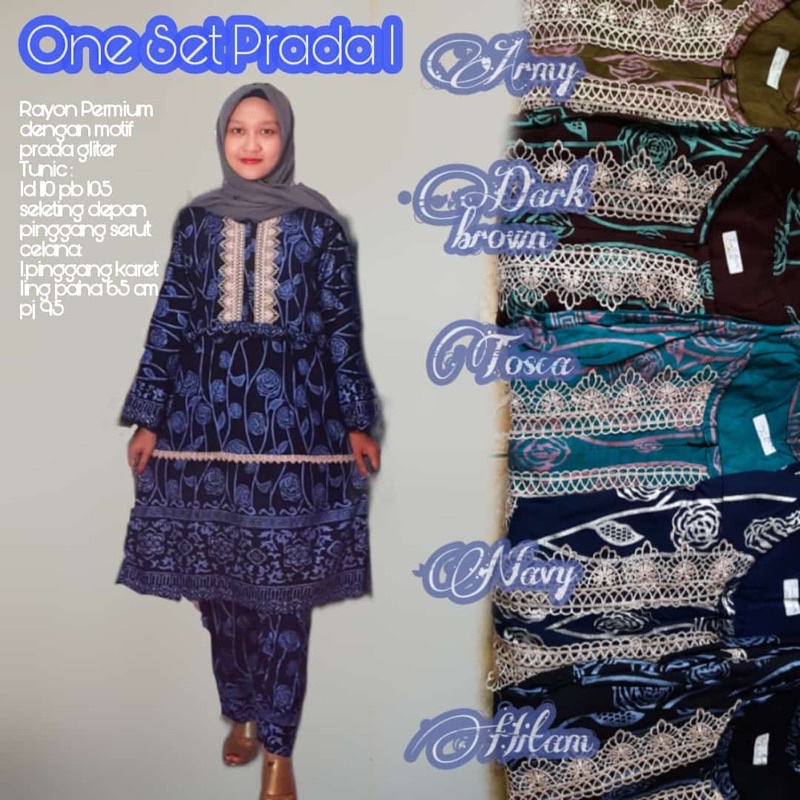 Set hijab / piyama wanita dewasa murah