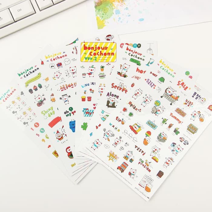 

PETIT COCHONN Diary Deco Sticker - Pig Cartoon Life (6pcs)