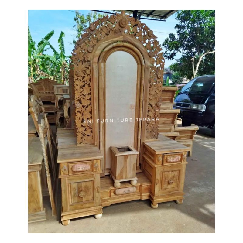 Meja Rias Goyang Jati - Meja Rias Goyang Mentahan - Meja Rias Mewah