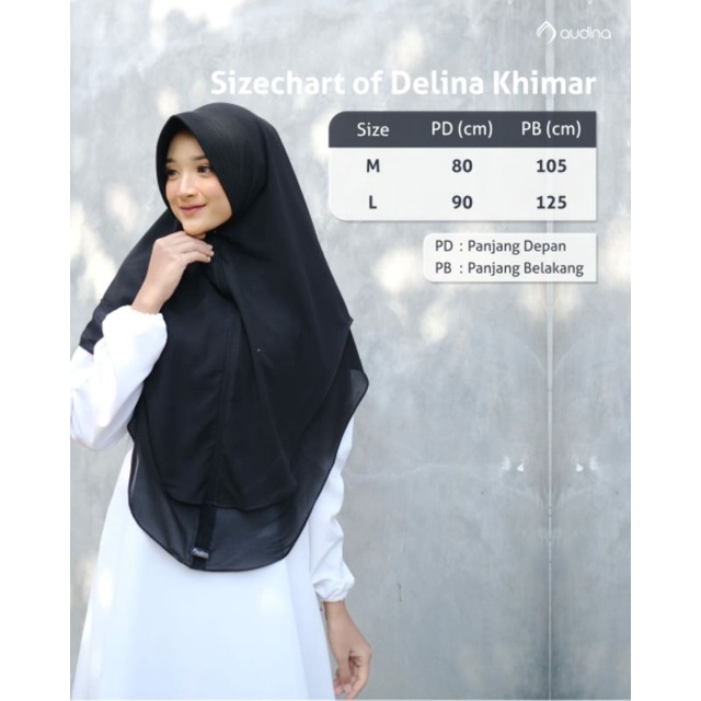 Delina Khimar ORI Audina/Khimar Ceruty Audina/Jilbab Audina/Hijab Audina/Ped Antem