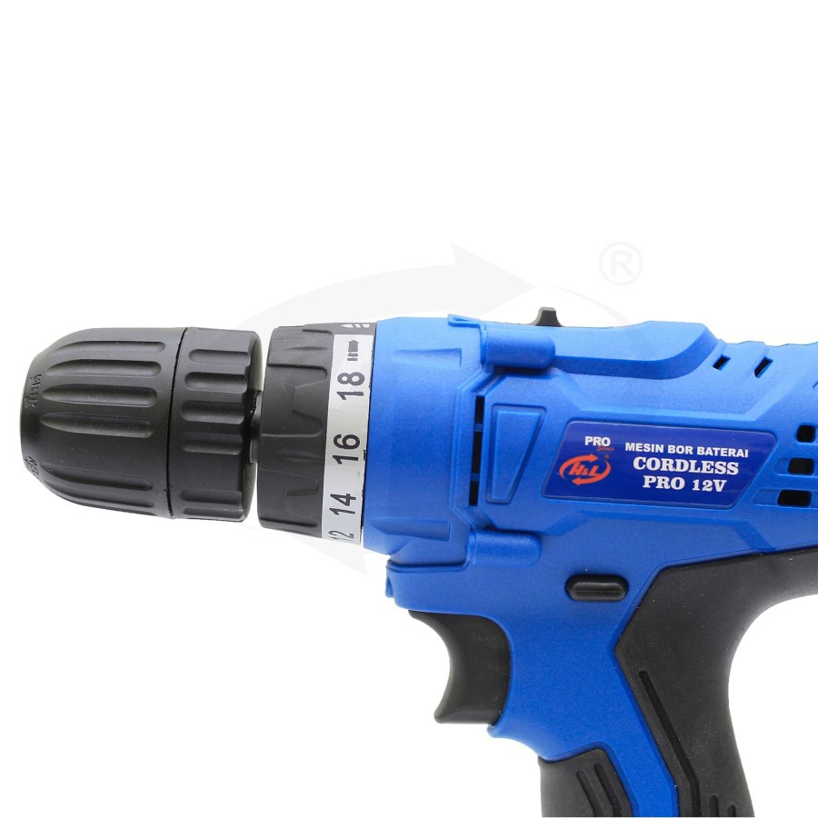 H&amp;L Bor Baterai Cordless Drill 12v HL812 + 2 Battery