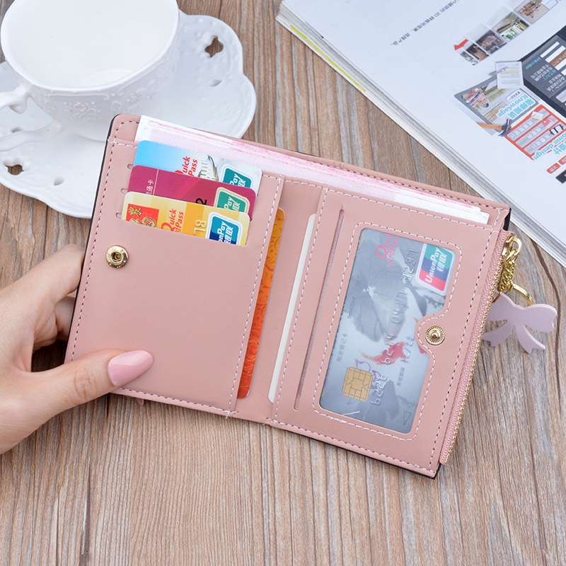 Dompet Wanita Lipat Gilgas Resleting Ori Polos Premium Dompet Wallet Kartu Kulit PU Leather Murah Lucu Kekinian